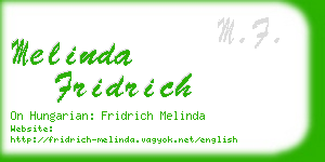 melinda fridrich business card